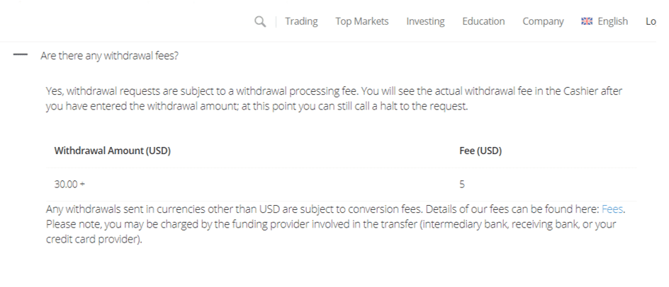 eToro Withdrawal Account eToro Withdrawal Account